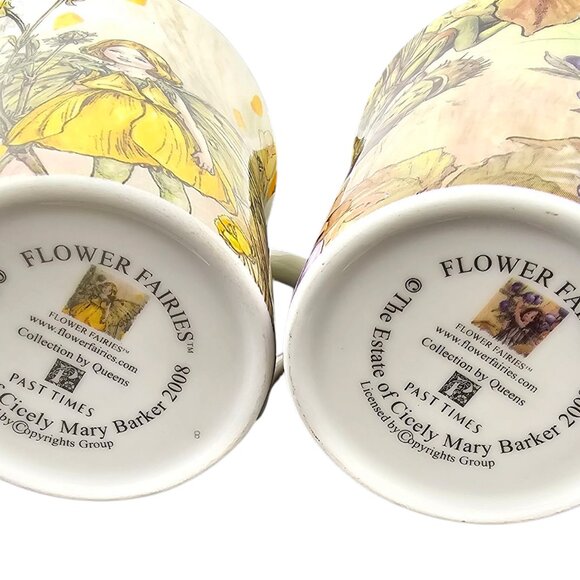 2 PAST TIMES QUEENS FLOWER FAIRIES CICELY MARY BARKER 2008 CUPS MUGS - Picture 8 of 12